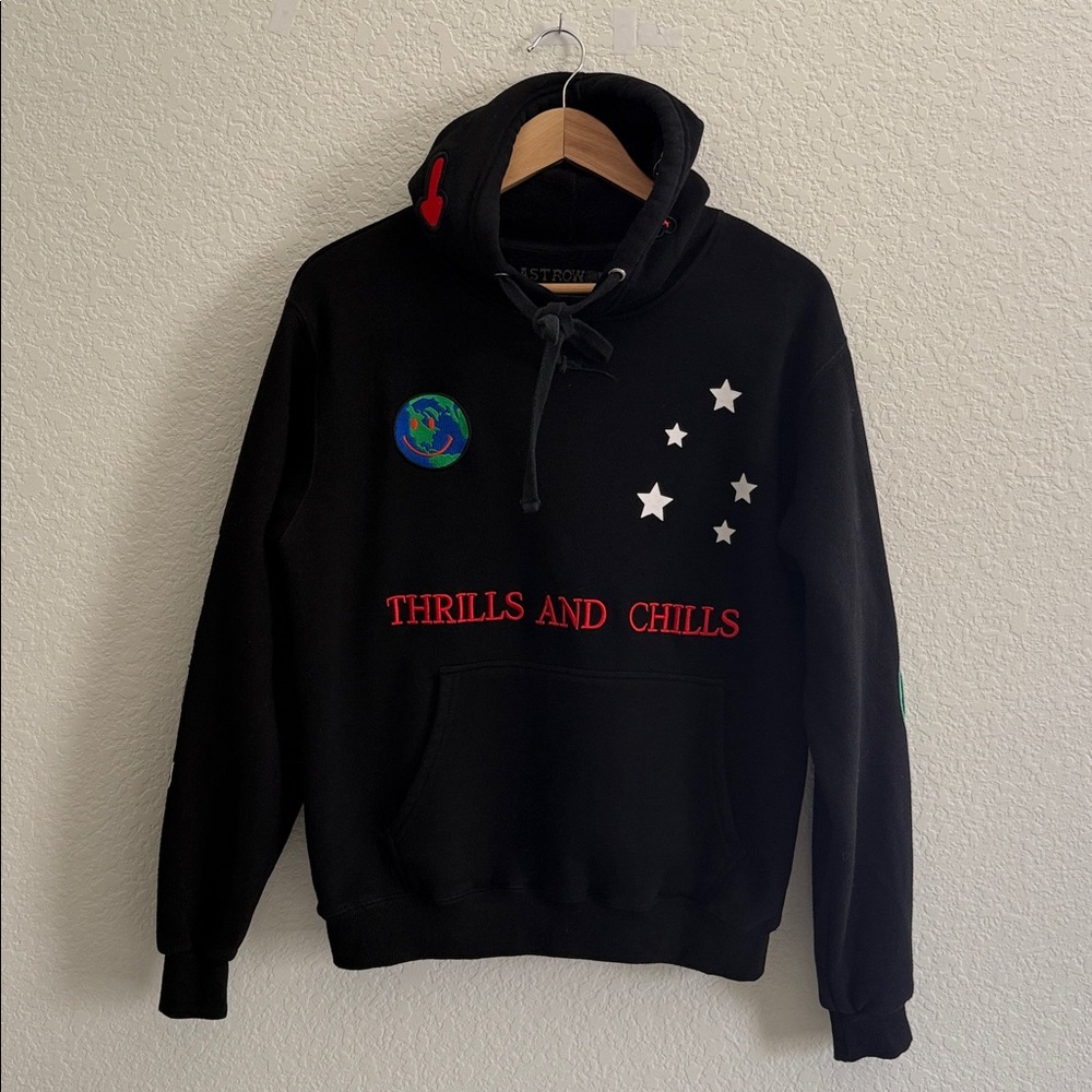 Travis Scott Astroworld World Peace Black Pullover Hoodie Size S